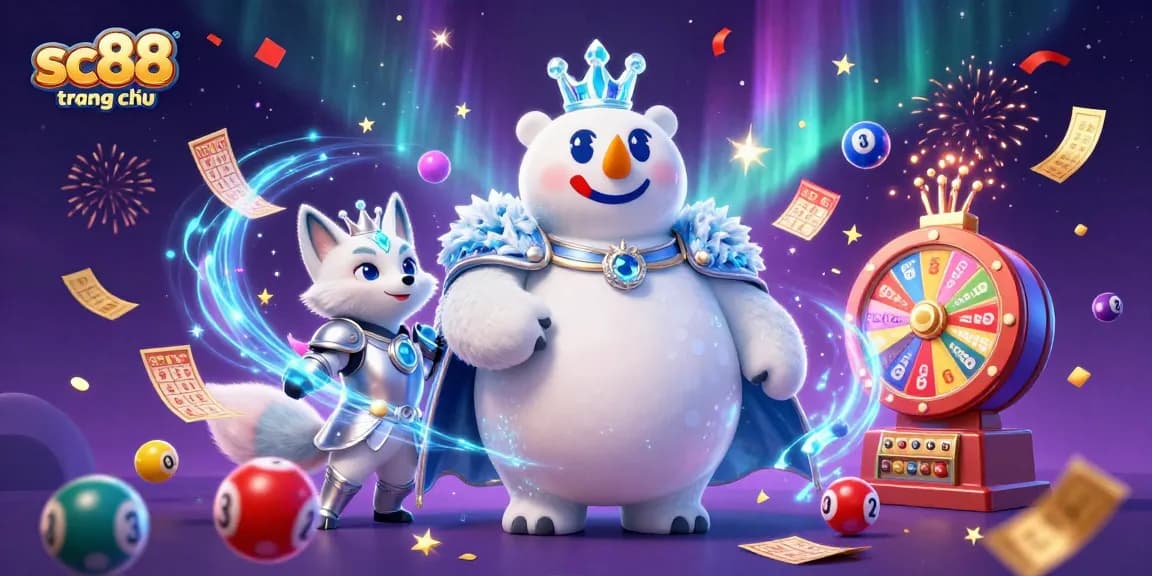 Experience the excitement of sc88 trang chủ with vibrant lottery games, dynamic prize wheels, and celebratory confetti.