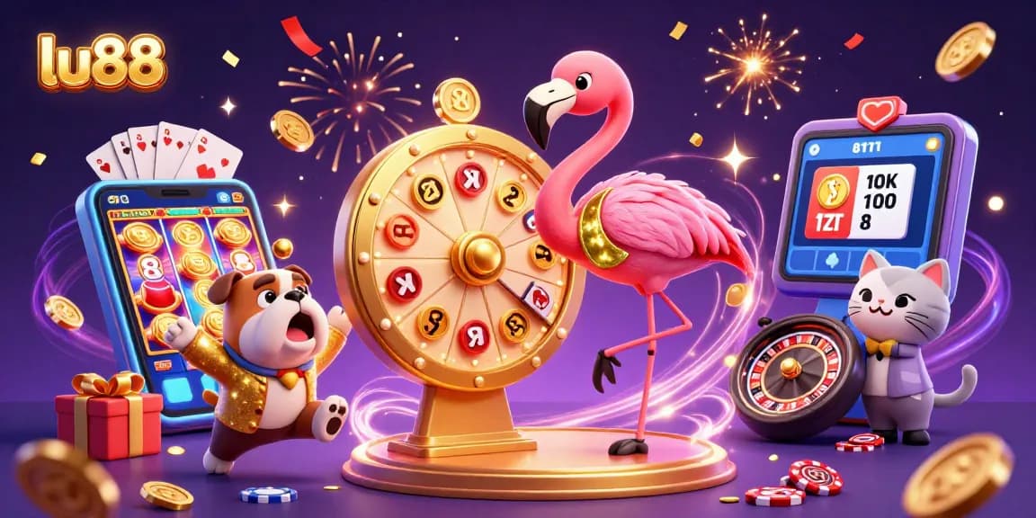 Win big with lu88 in an exciting casino game scene featuring vibrant characters and immersive elements.