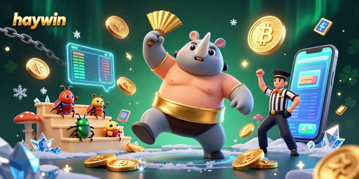 Experience thrilling gameplay at haywin with a dynamic scene of a beetle champion and exciting casino elements.