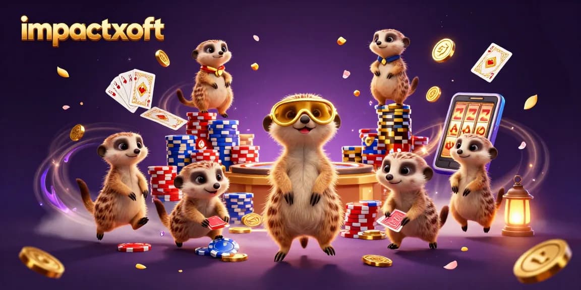 Experience thrilling games at impactxoft while meerkats manage a vibrant casino scene.