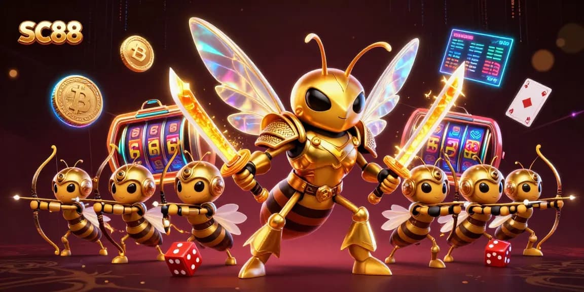 Experience the ultimate gaming adventure with SC88's vibrant casino scene featuring dynamic characters and elements.