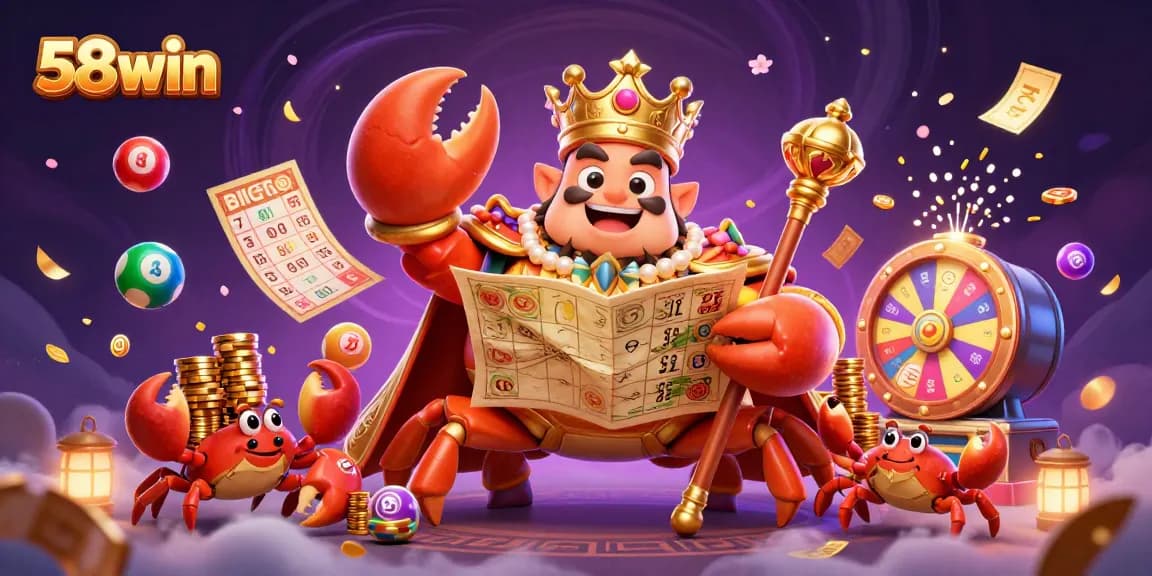 Experience thrilling gaming moments with 58win's vibrant lottery and casino scene.