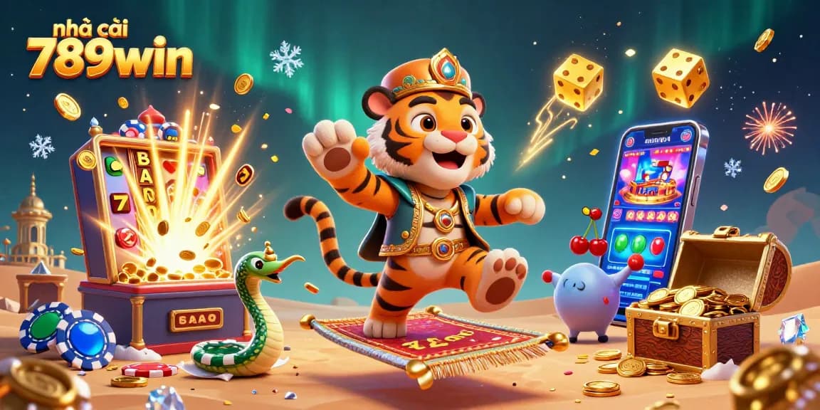 Experience thrilling action with nhà cái 789win through vibrant casino game motifs and characters.