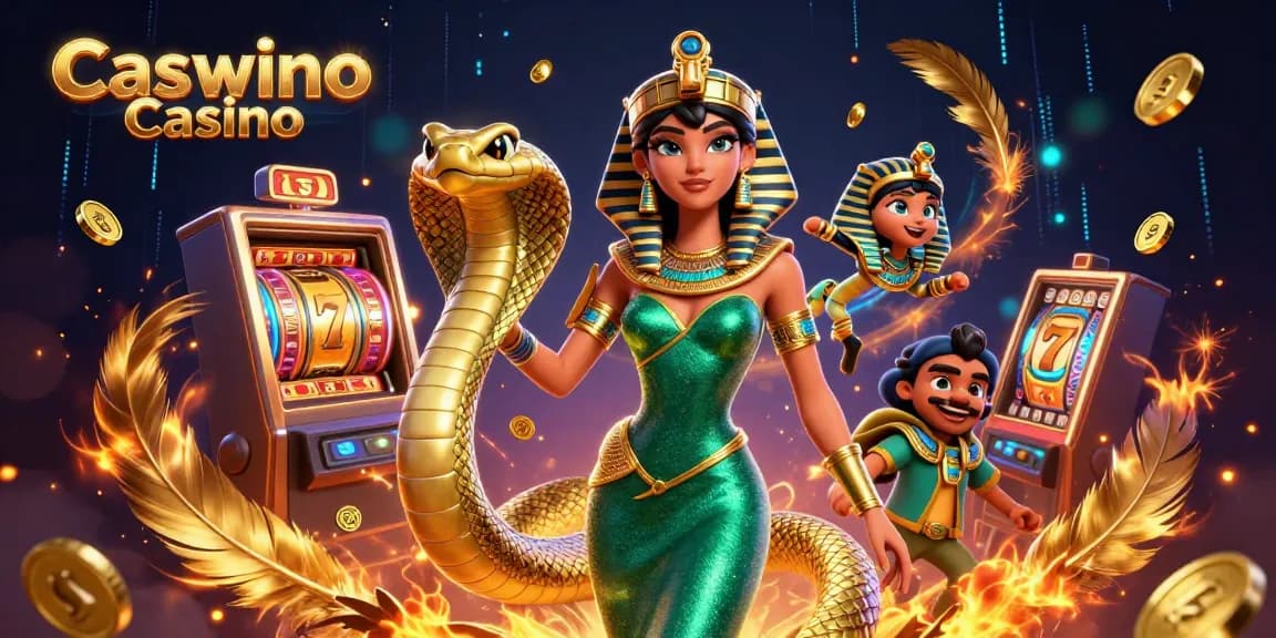 Experience the excitement of Caswino Casino with vibrant gaming elements and a captivating atmosphere.