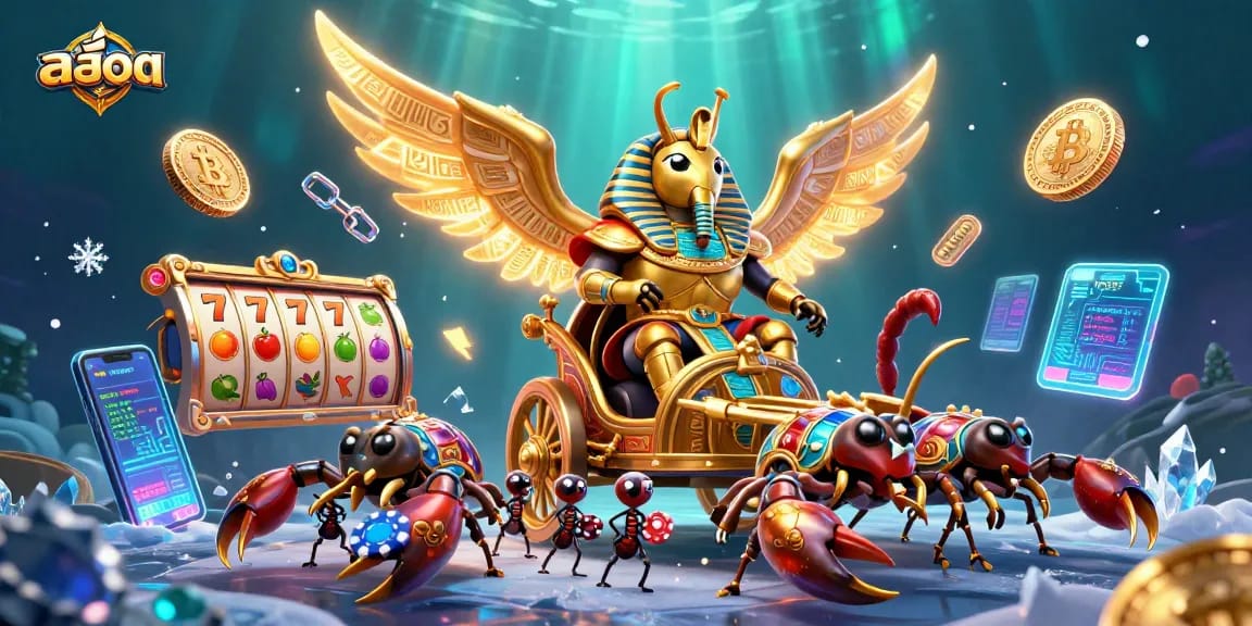 Spin the reels in a vibrant 3D casino scene featuring สล็อต with golden elements and colorful coins