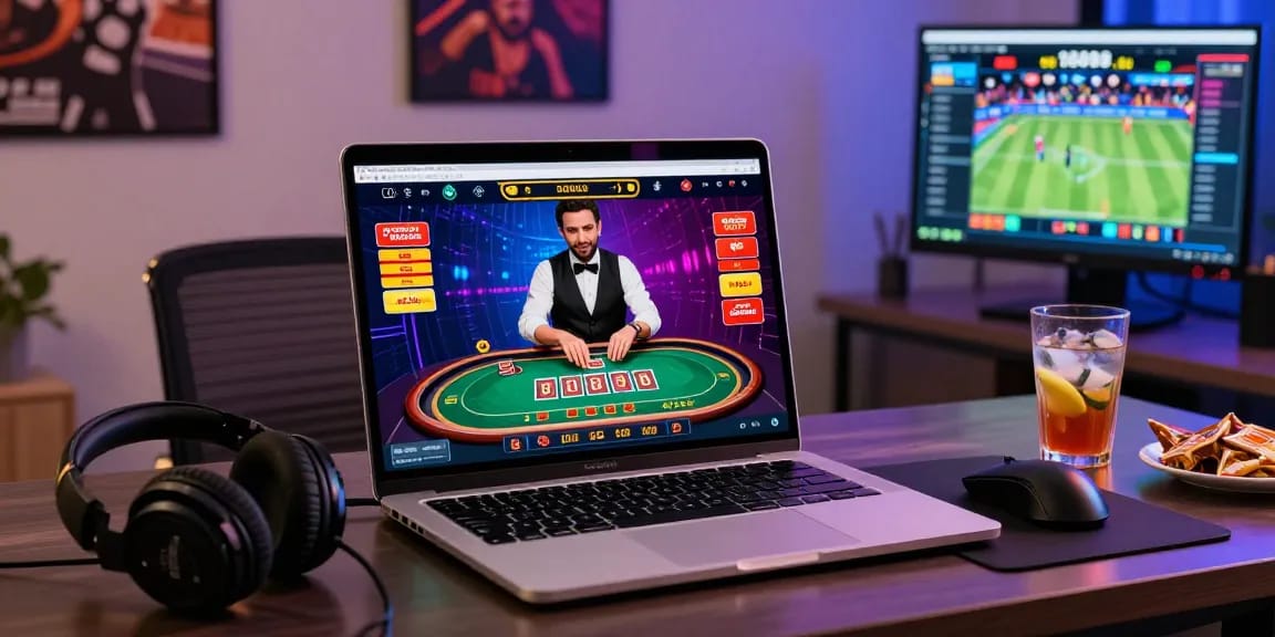 LUCK8 engaging online casino gaming scene with animated dealer and exciting graphics.