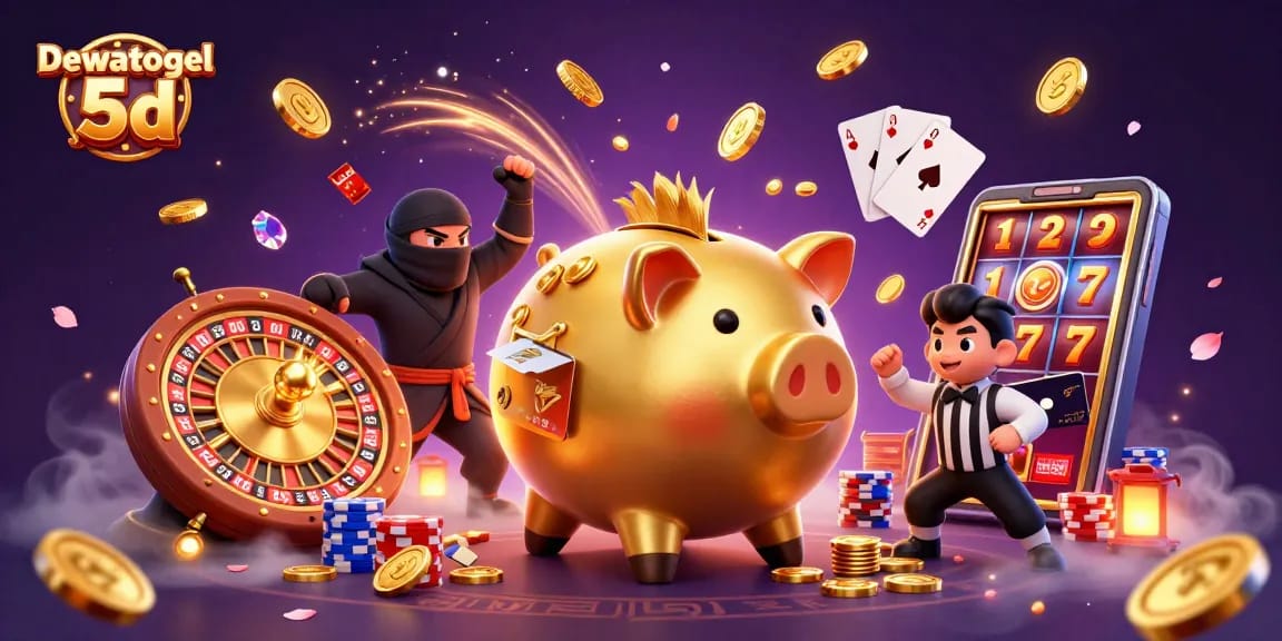 Experience the excitement of Dewatogel 5d with vibrant casino action featuring dynamic characters and rich details.