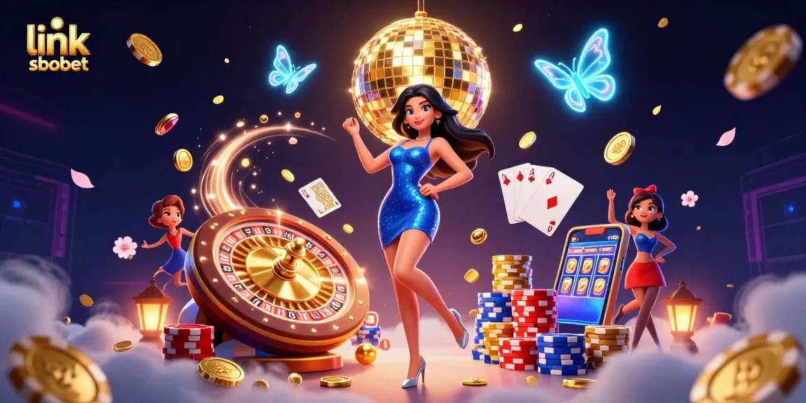 Experience thrilling bets with link sbobet featuring dazzling casino scenes and captivating characters.
