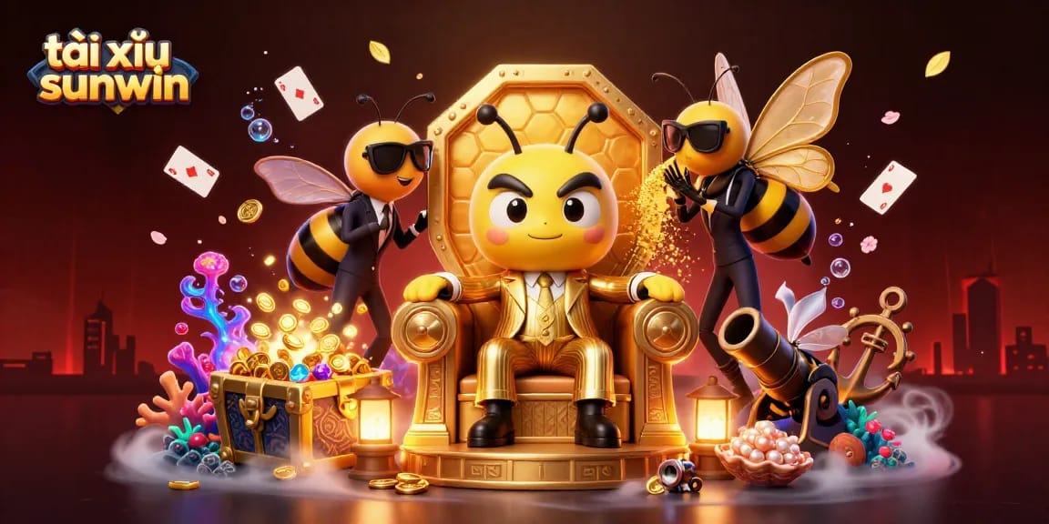 Experience the thrill of tài xỉu sunwin with a bold 3D casino scene featuring a mob boss.