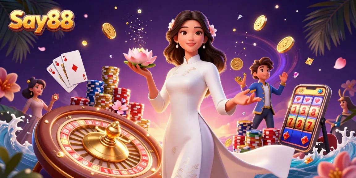 Engage in thrilling gameplay at Say88 with vibrant casino elements and captivating visuals.
