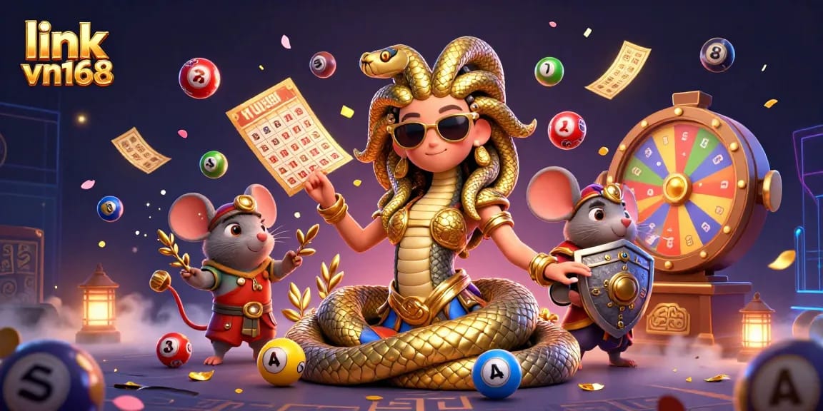 Experience thrilling gameplay with link vn168's vibrant lottery balls and engaging characters in a colorful casino world.