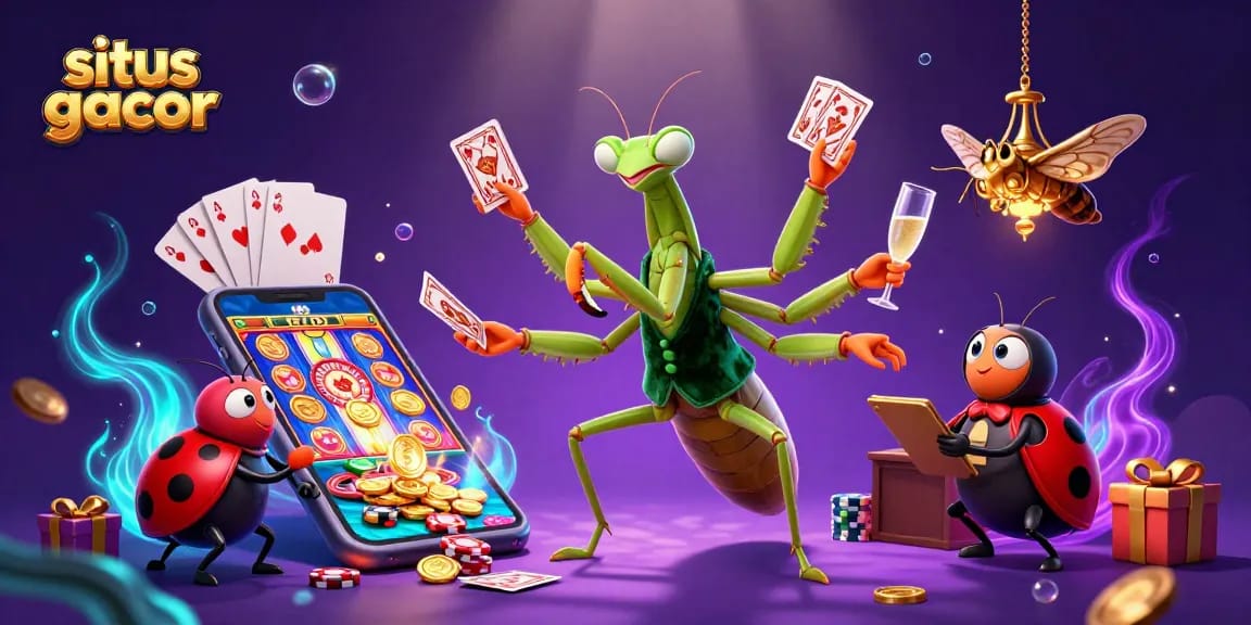 Engage with gaming excitement at situs gacor featuring a vibrant 3D casino scene with winning elements.