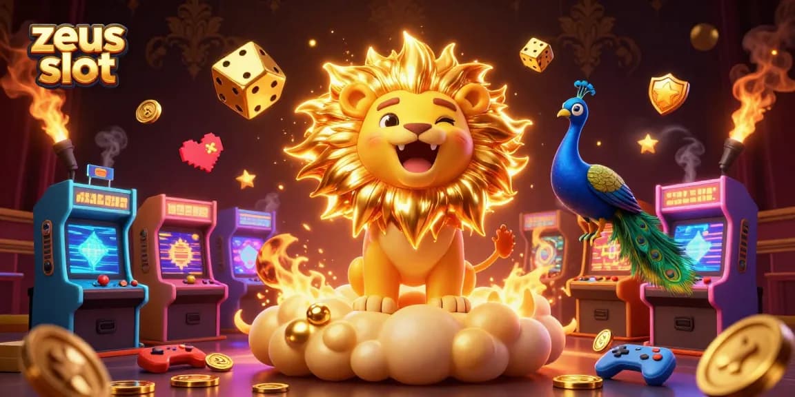 Experience the exciting zeus slot with dazzling visuals and colorful game elements in a dynamic casino illustration.
