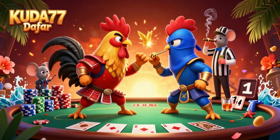 Meraih kemenangan dalam KUDA77 Daftar dengan pertarungan ayam 3D yang dramatis.