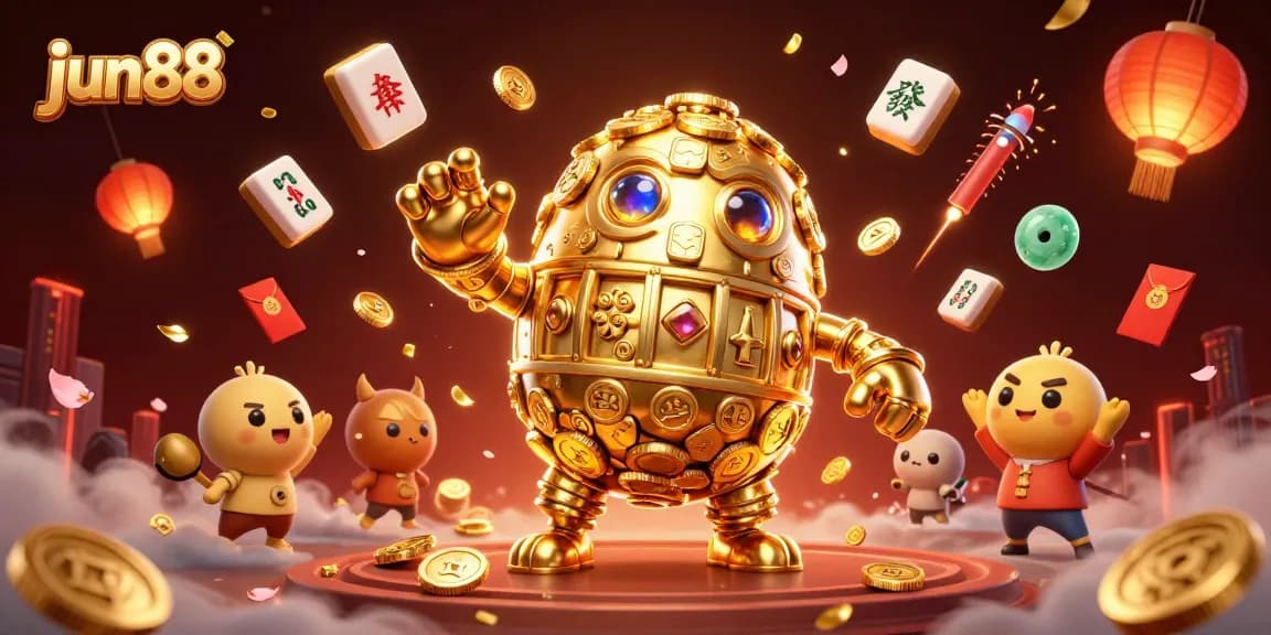 Experience the thrill of gaming at jun88 with dynamic elements like coins, lanterns, and lucky symbols!