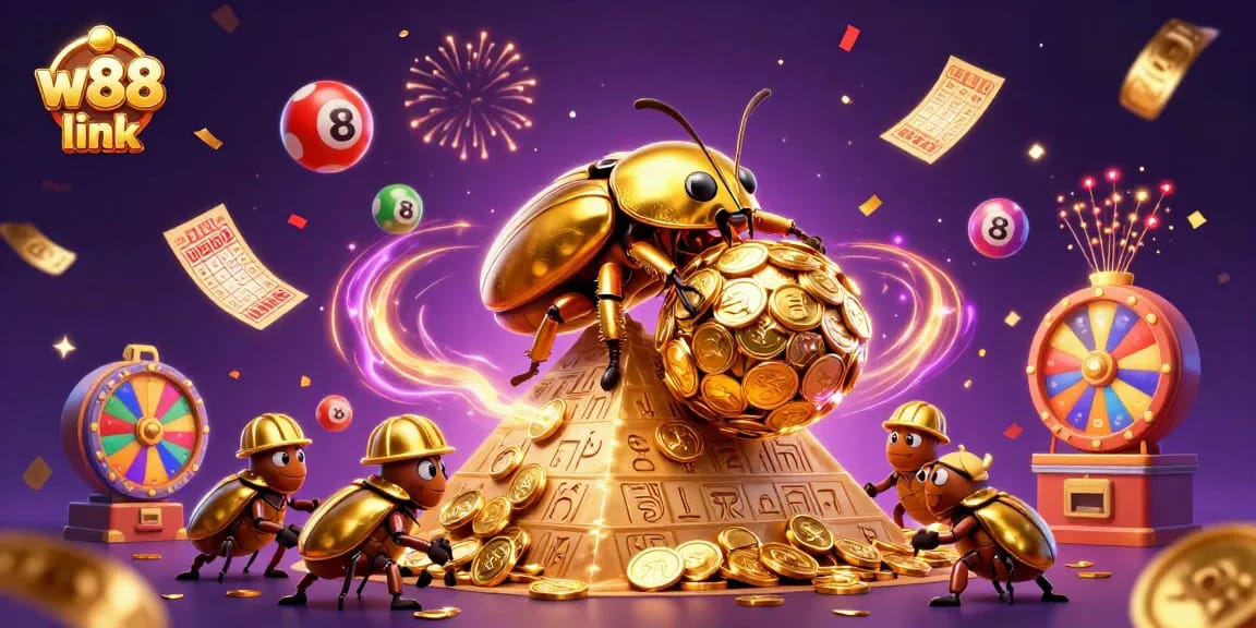 Engage with w88 link to experience the thrill of online gaming, complete with vibrant symbols and celebratory elements.