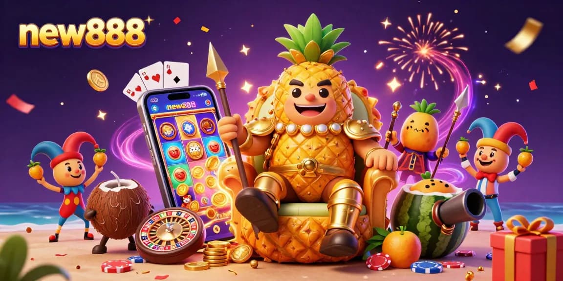 Engage in exciting gameplay with new888, as golden treasures and colorful slot games burst into action.