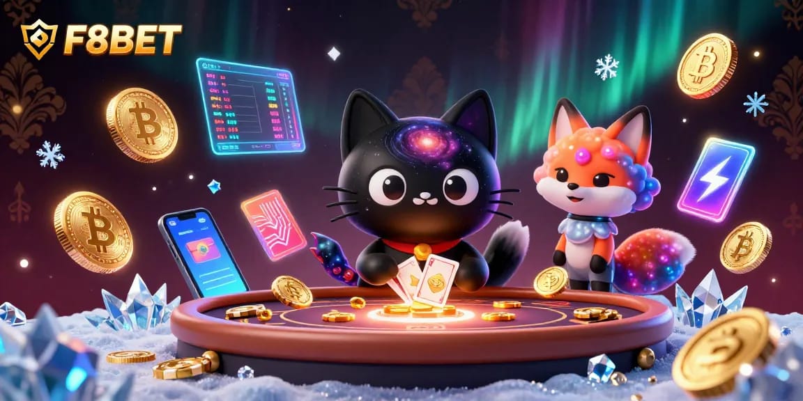 Experience thrilling gameplay at F8BET with a vibrant cosmic casino scene filled with dazzling elements.