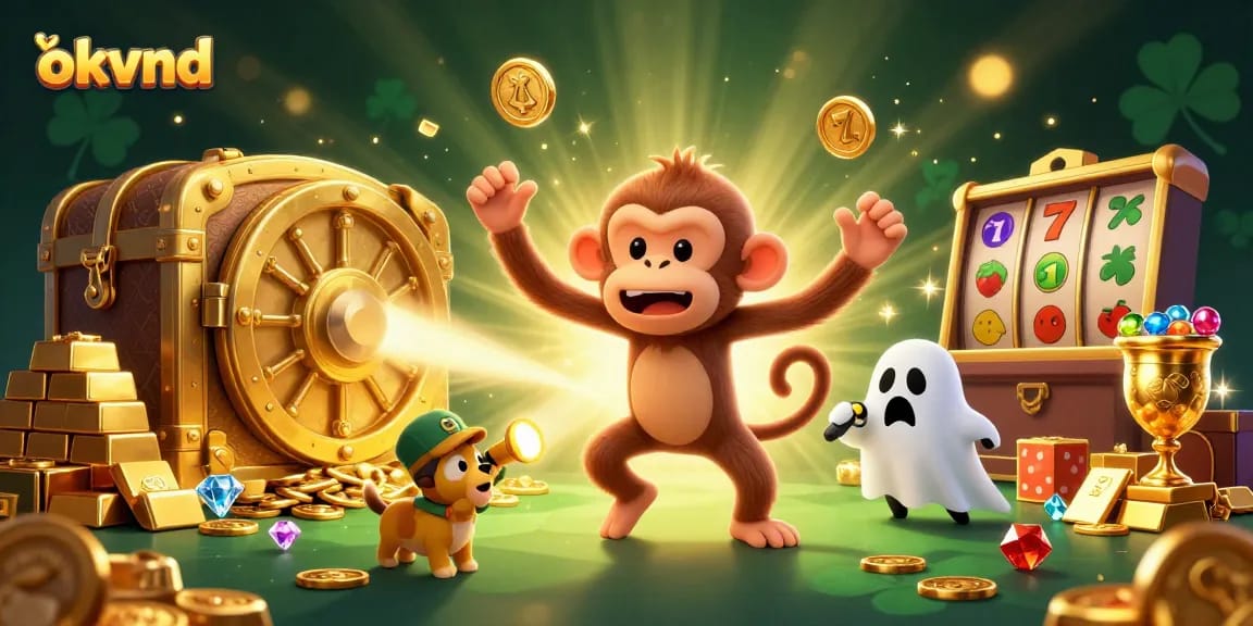 Experience thrilling slot action with okvnd in a vibrant haunted casino scene.