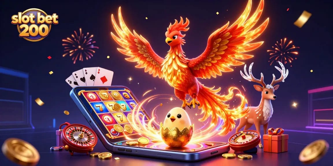 Engage with thrilling slot bet 200 adventures featuring a phoenix and deluxe game elements.