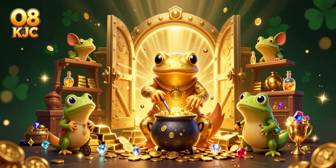 Experience the magic of O8 KJC as a golden salamander alchemist crafts fortunes in a vibrant casino world.