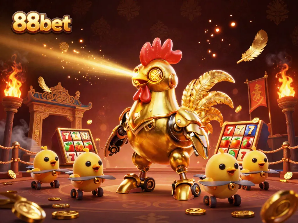 Experience thrilling gameplay at 88bet with a dynamic casino scene featuring exciting slot machines.