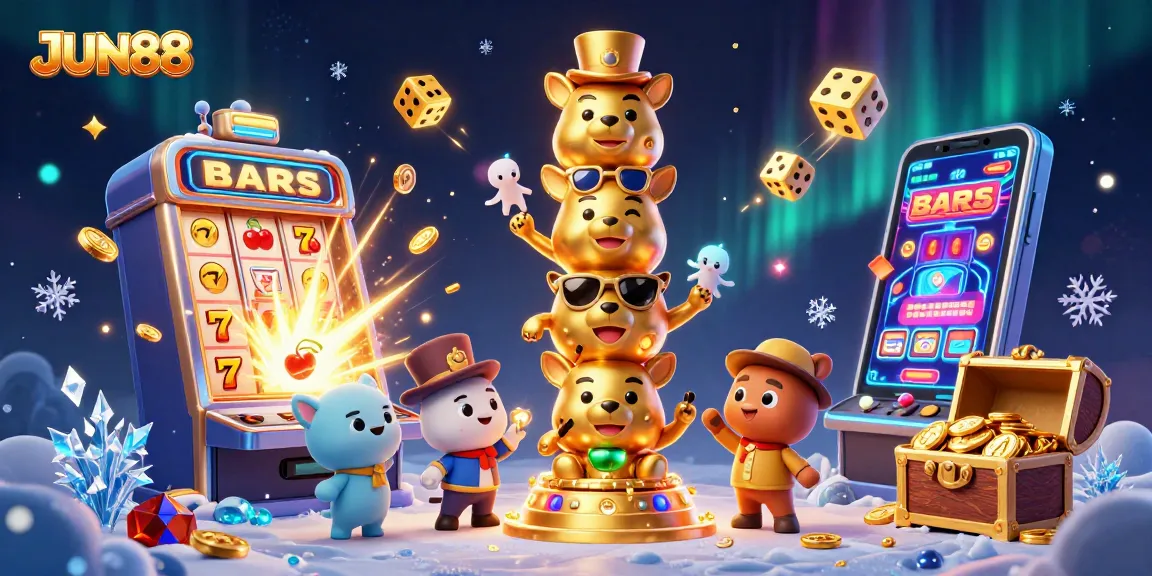 Engage in thrilling gameplay at JUN88 with a vibrant 3D casino scene full of action and excitement.