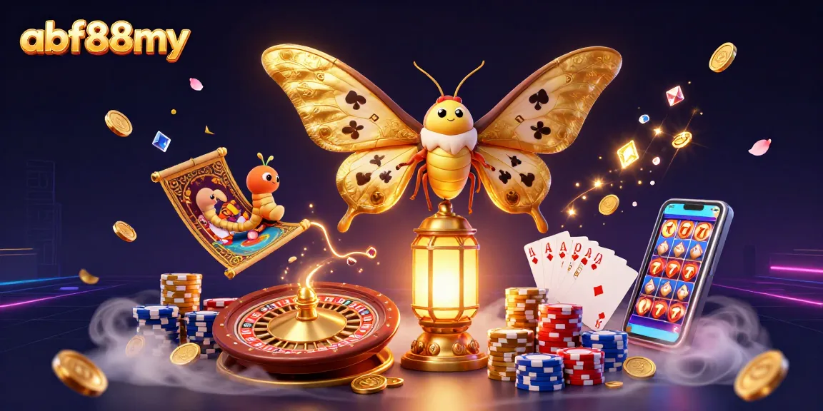 Experience the thrill of winning with afb88my in this dynamic casino illustration.