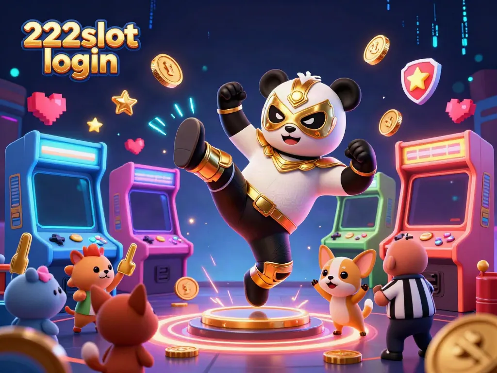Hasil login 222slot, Stunt panda dan wasit chihuahua dengan arcade game.