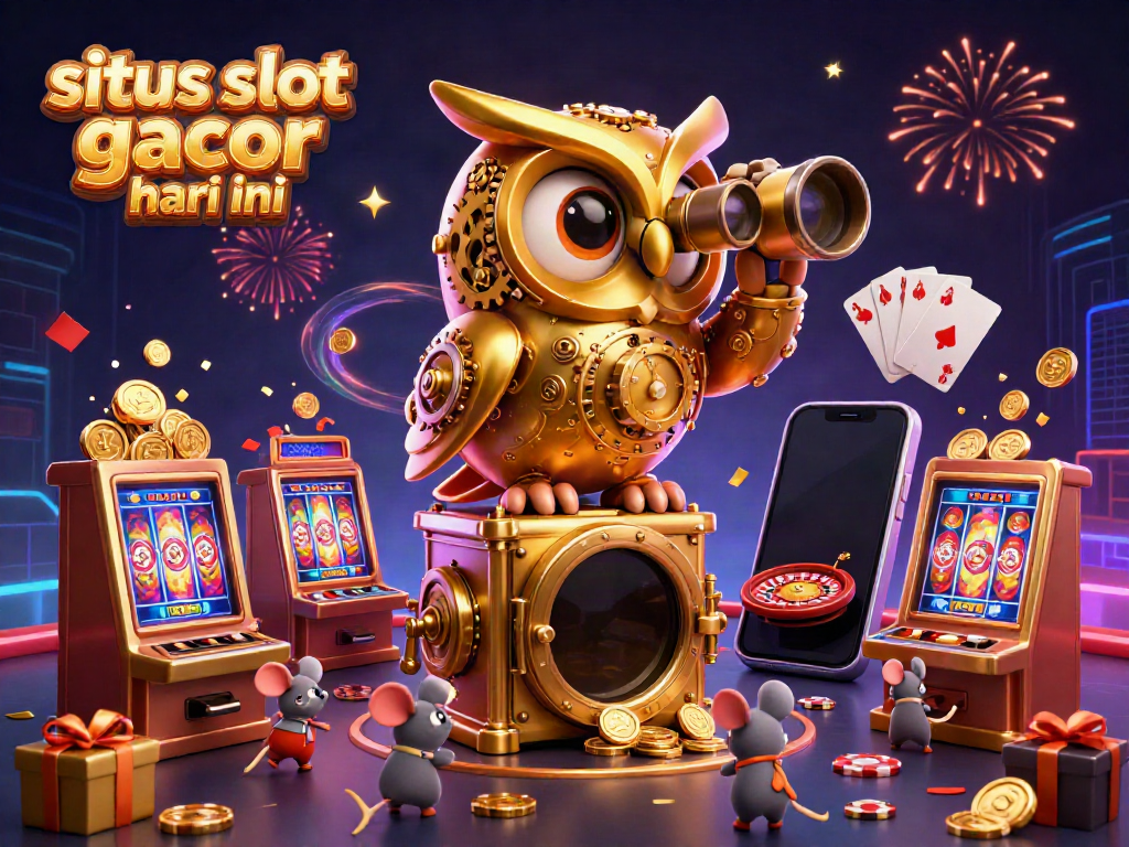 Memperlihatkan situs slot gacor hari ini dengan karakter dan elemen kasino yang dinamis dan berwarna-warni