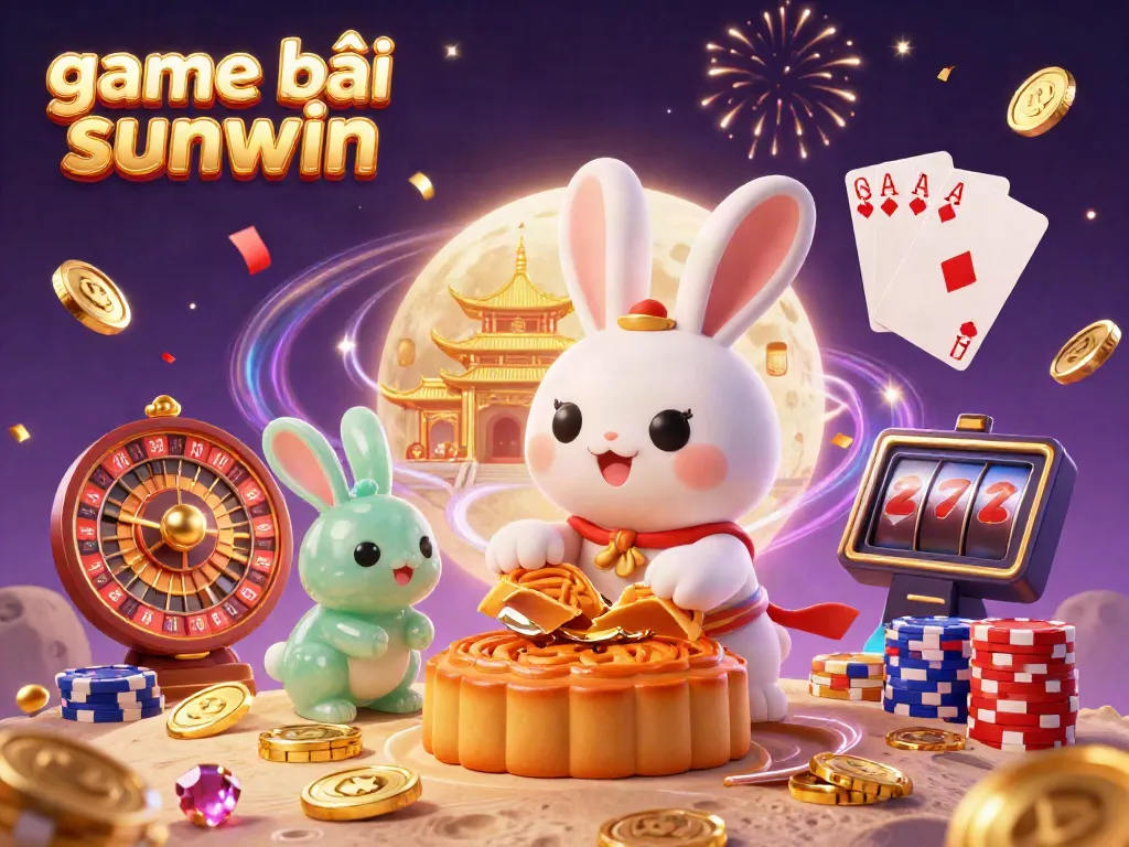 Experience the excitement of game bài sunwin with a vibrant scene featuring traditional Chinese folklore characters and casino elements.