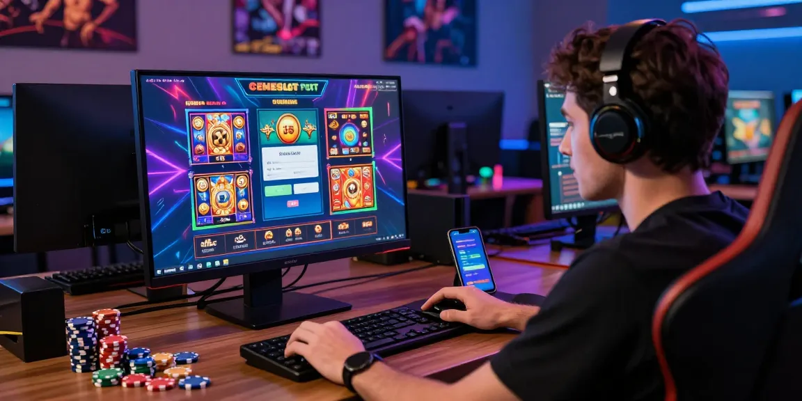 Player using Link Alternatif Cemeslot to access online gaming portal quickly and securely with vibrant game interface displayed.