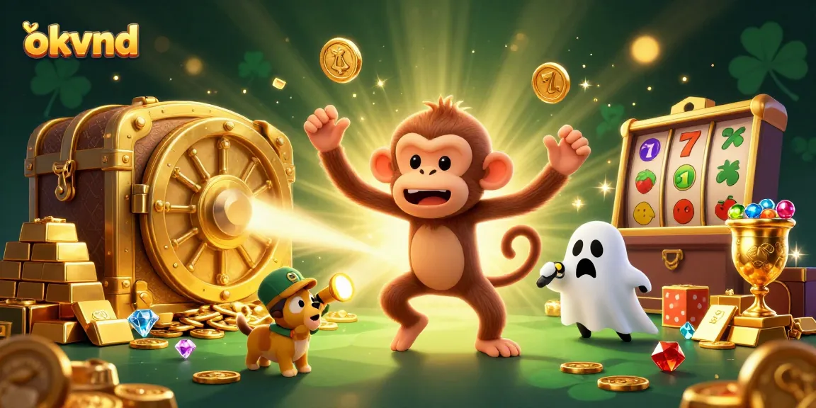 Experience thrilling slot action with okvnd in a vibrant haunted casino scene.