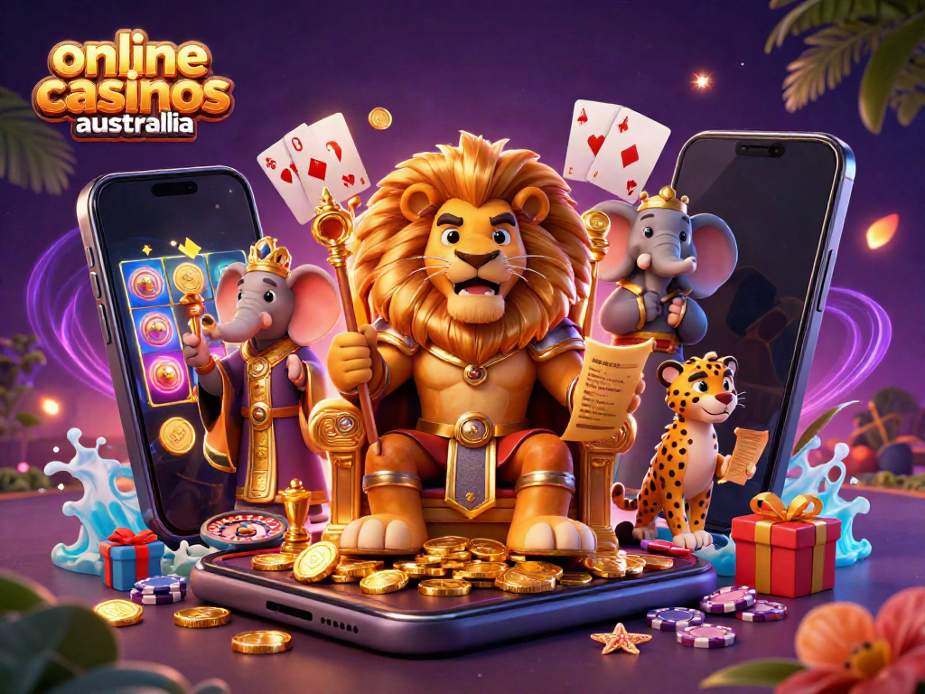 Experience online casinos Australia like never before with this stunning 3D casino scene.