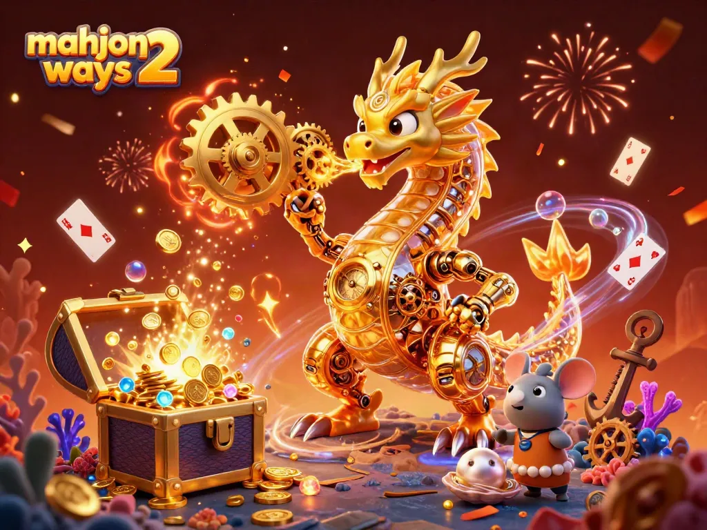 Experience the excitement of mahjong ways 2 with this vivid casino-themed illustration.