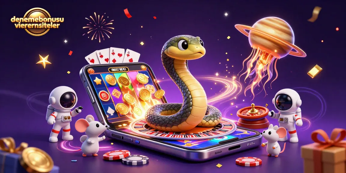 Experience the excitement of denemebonusuverensiteler with cartoon characters having fun at a cosmic casino.