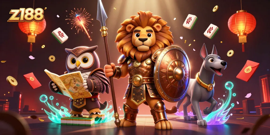 Experience thrilling gaming action with z188 as the Spartan lion leads the way in an enchanted casino.