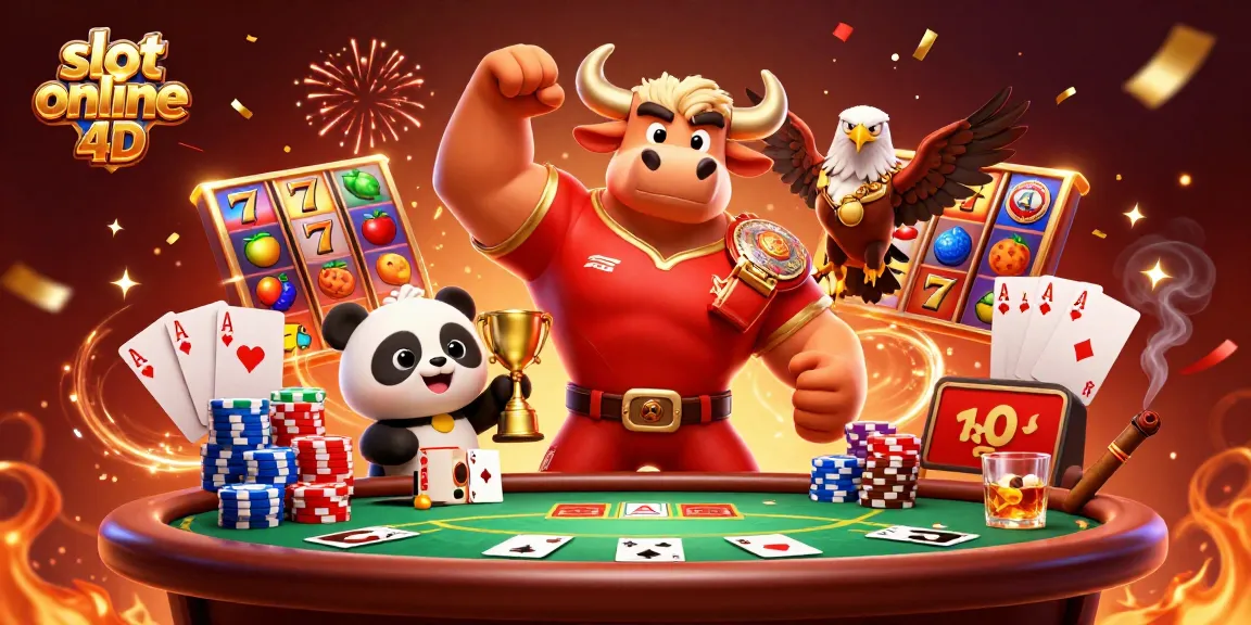 Experience the excitement of slot online 4D with vibrant characters and dynamic elements in this winning scene.