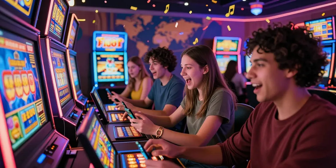 Exciting ngamenjitu online gaming scene with diverse players engaging in vibrant slot games and lottery.