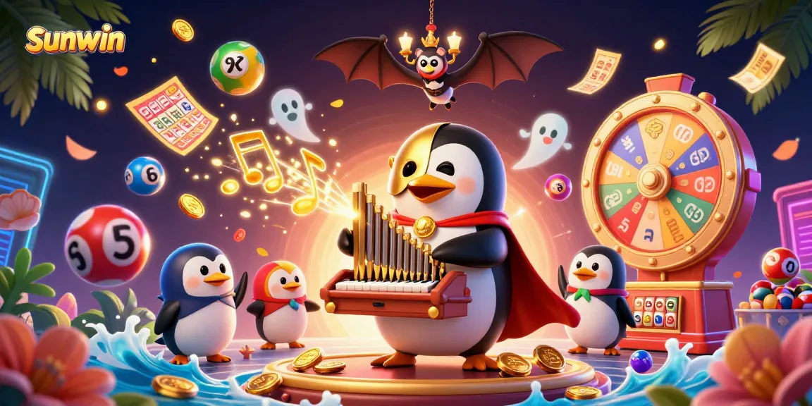 Experience the exciting gaming world of sunwin with vibrant lottery elements and dynamic casino visuals.