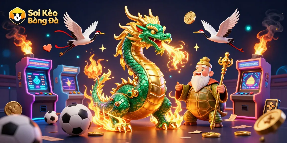 Soi Kèo Bóng Đá sports betting scene showcasing dynamic characters and vibrant casino elements.