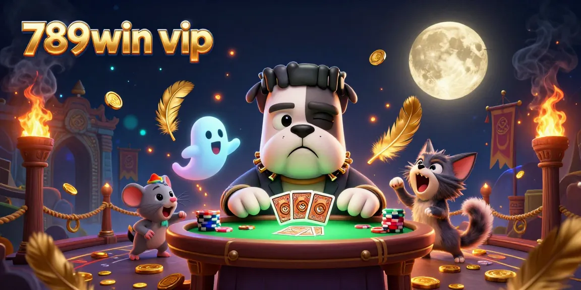 Engage in thrilling games at 789win vip with a lively and colorful 3D casino scene.