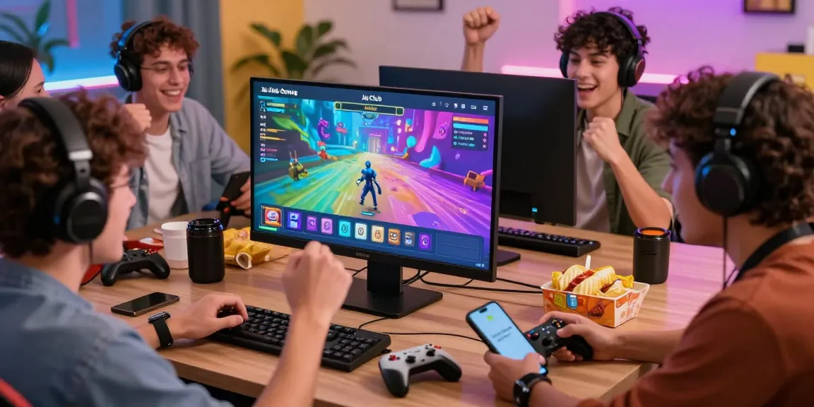 Friends enjoying the JaiClub gaming platform celebrating wins and strategy.