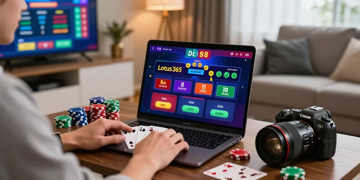 Dynamic user engaging with lotus365 online betting platform in a stylish living room.