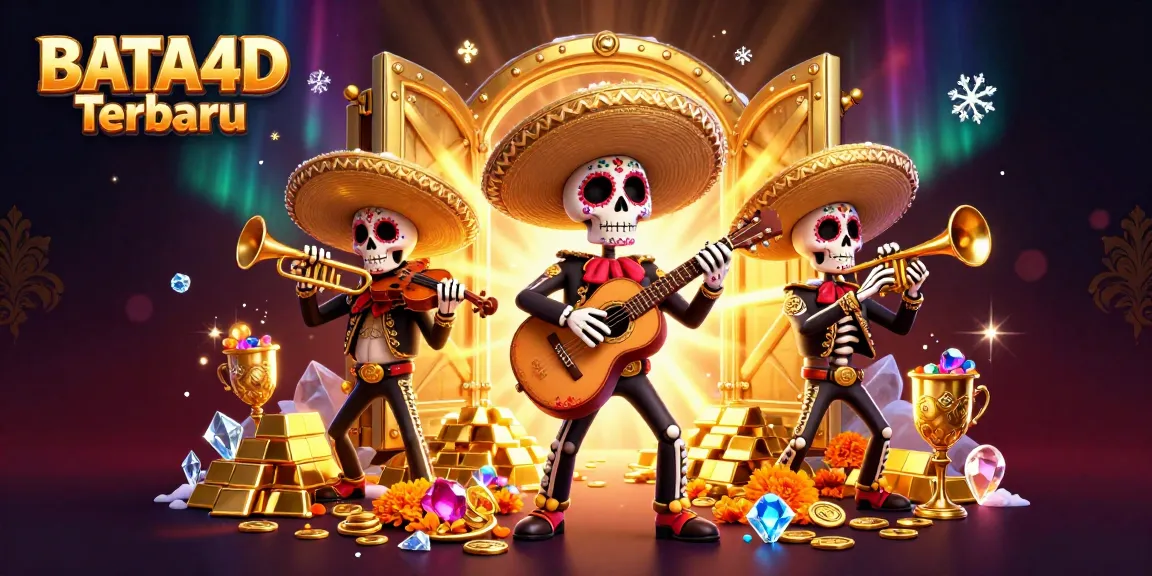 BATA4D Terbaru memberikan kesenangan dengan band mariachi tengkorak, dikelilingi harta karun berkilauan di kasino online.