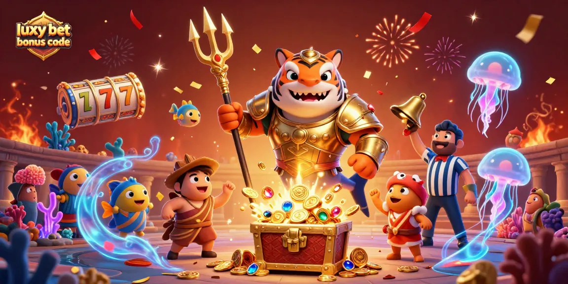 Experience luxury with the luxy bet bonus code while winning in this vibrant casino illustration.