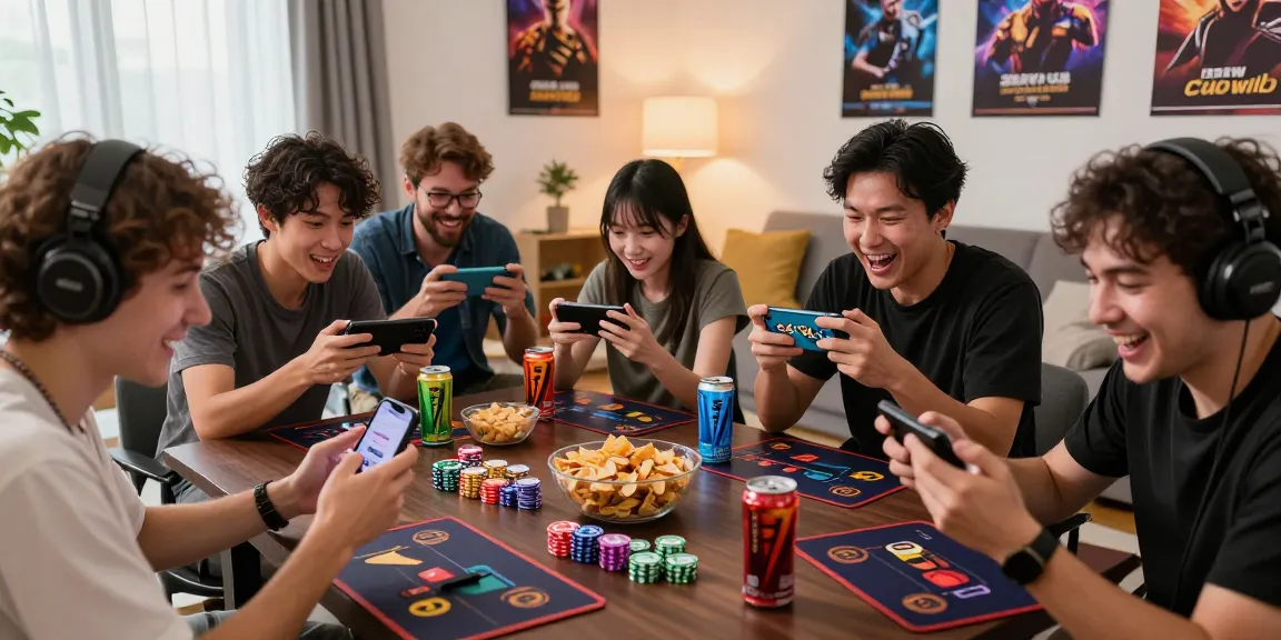 Excited players enjoying the 345Win game together in a vibrant living room
