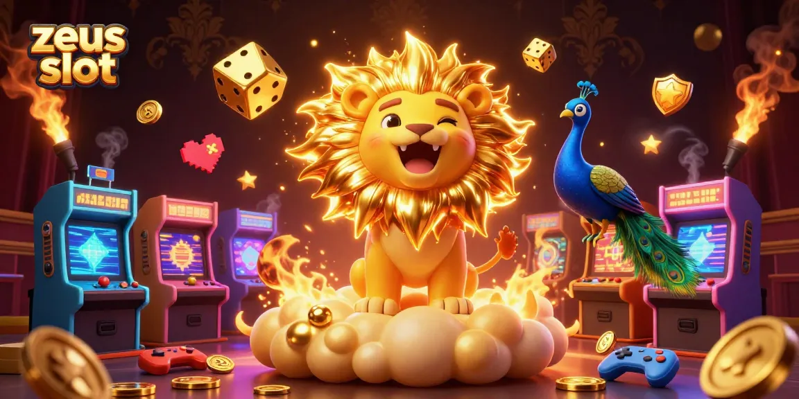 Experience the exciting zeus slot with dazzling visuals and colorful game elements in a dynamic casino illustration.