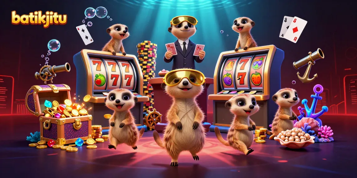 Batikjitu menjadi daya tarik dalam perjudian dengan karakter meerkat mengelola kasino dalam ilustrasi yang menarik.