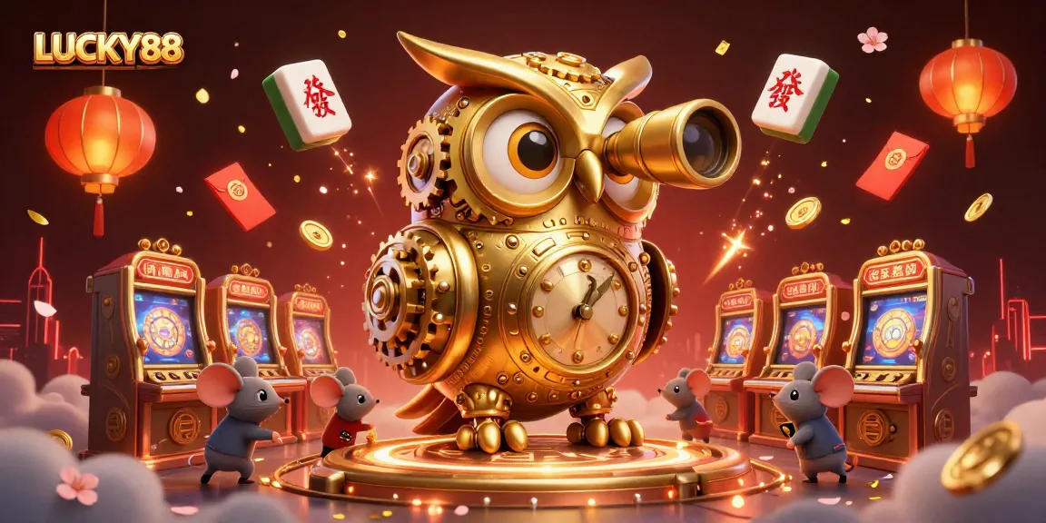 Experience thrilling gameplay at LUCKY88, featuring charming characters and dynamic casino elements.